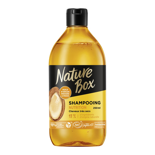 Shampoing Nutrition Cheveux Très Secs Huile d'Argan Pressée à Froid NATURE BOX