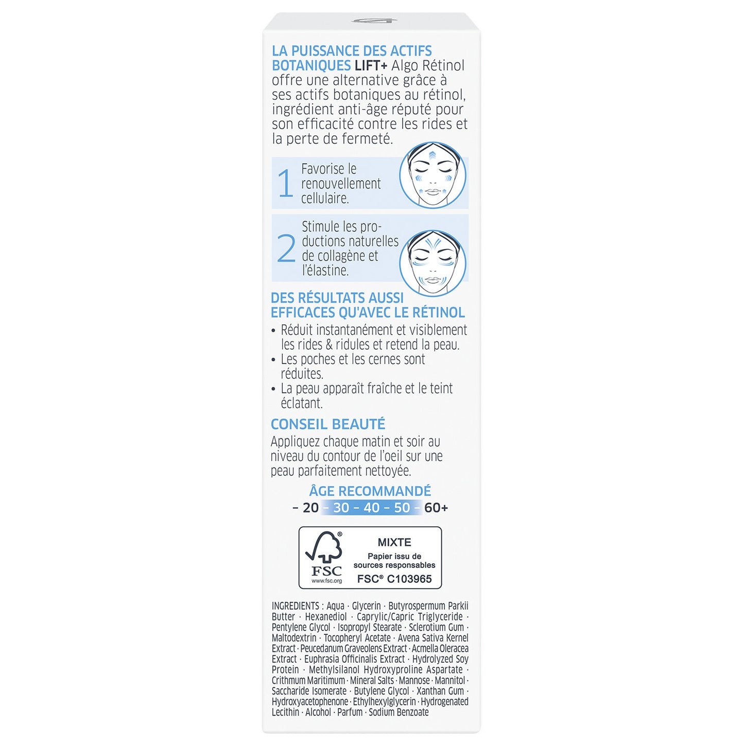 Anti-Wrinkle Eye Care Lift + Algo Retinol DIADERMINE
