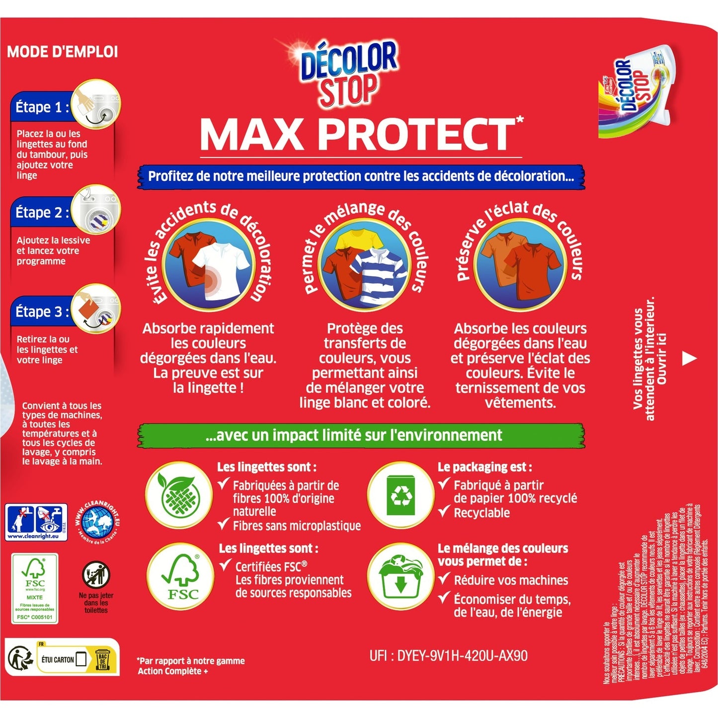 Max Protect DECOLOR STOP Anti-Discoloration Wipe