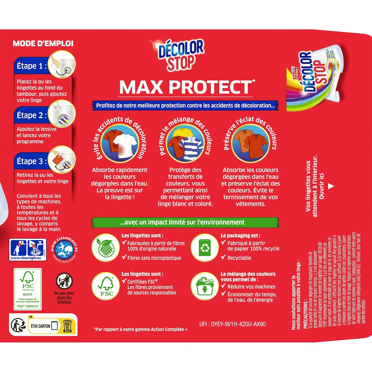Max Protect DECOLOR STOP Anti-Discoloration Wipe