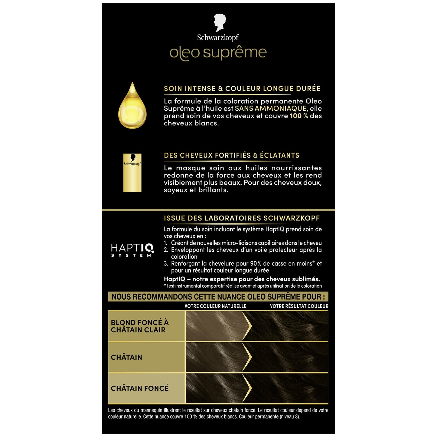 Coloration Permanente 3-10 Châtain Foncé Sans Ammoniaque Huile Oleo Supreme SCHWARZKOPF
