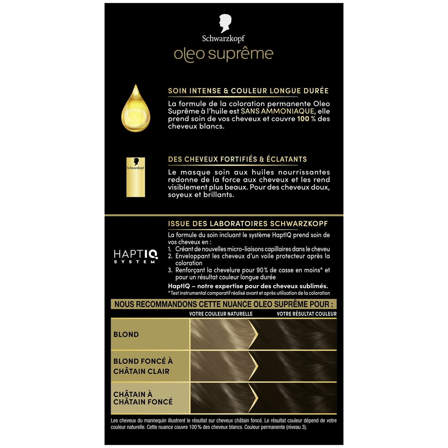 Coloration Permanente 4-50 Châtain Glacé Sans Ammoniaque Oleo Supreme SCHWARZKOPF