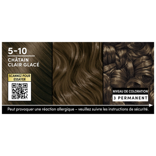 Coloration Permanente 5-10 Châtain Clair Glacé Sans Ammoniaque Couvre 100% Cheveux Blancs Oleo Supreme SCHWARZKOPF