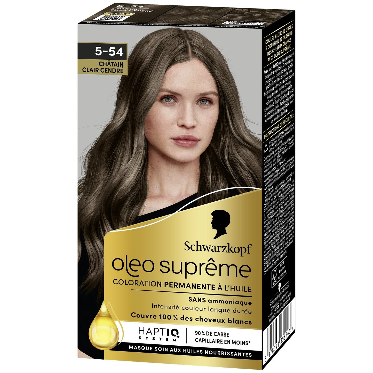 Permanent Coloration 5-54 Light Ash Brown SCHWARZKOPF OLEO SUPREME