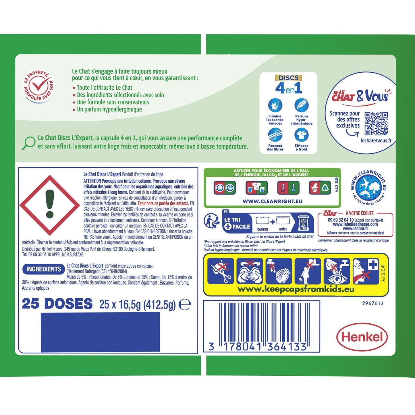 LE CHAT 4-in-1 Anti-Stain Discs Laundry Detergent Capsules