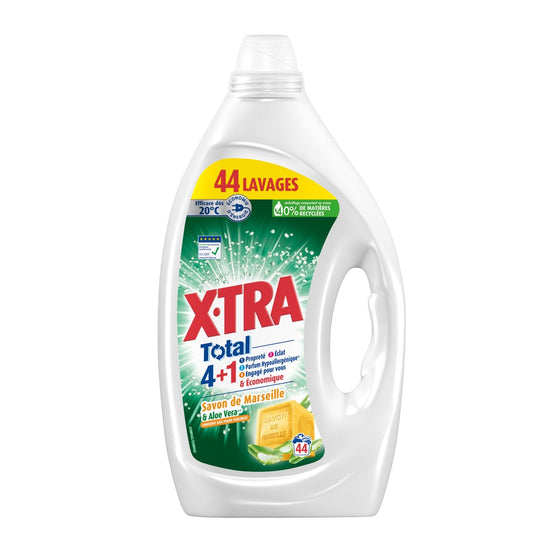 Lessive Liquide Total 4en1 Savon de Marseille et Aloe Vera X-TRA