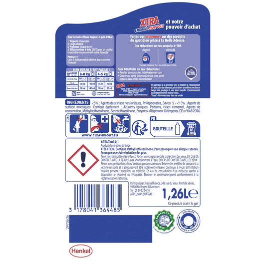 Lessive liquide Total 4en1 X-TRA