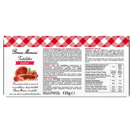 Biscuits Tartelettes Framboise BONNE MAMAN