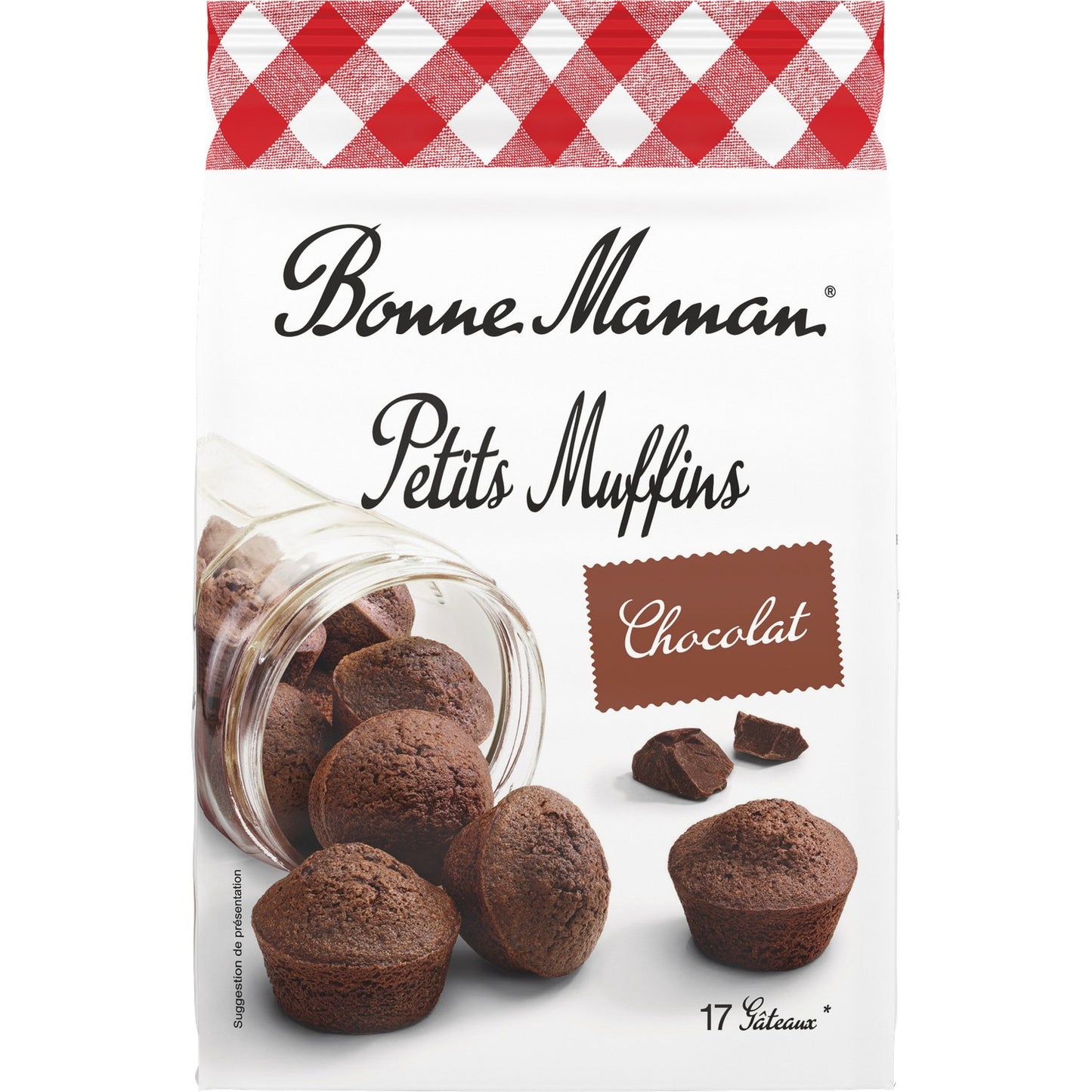 Gâteaux Petits Muffins Chocolat BONNE MAMAN le sachet de 17 muffins de 235g