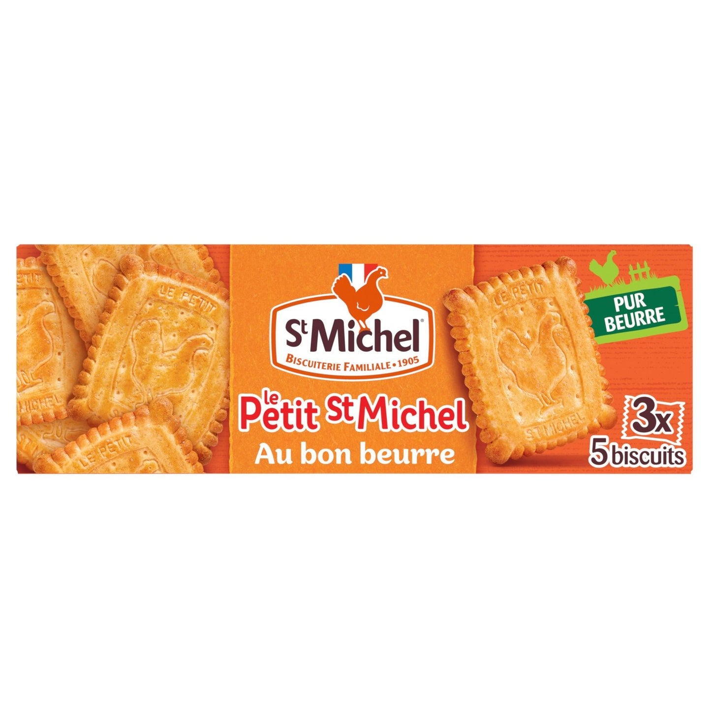 Biscuits le Petit St Michel Petit Beurre ST MICHEL la boîte de 3x5 biscuits de 180g