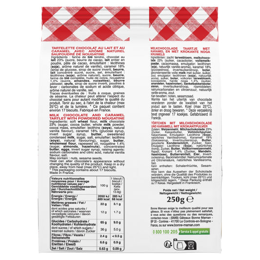 BONNE MAMAN Kleine Schokoladen-Karamell-Törtchen-Kekse