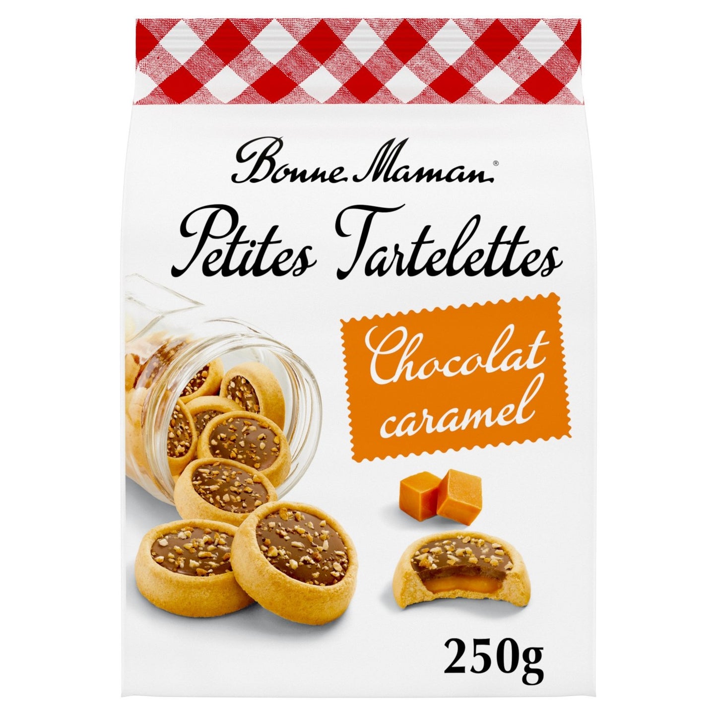 Biscuits Petites Tartelettes Chocolat Caramel BONNE MAMAN le sachet de 17 biscuits de 250g