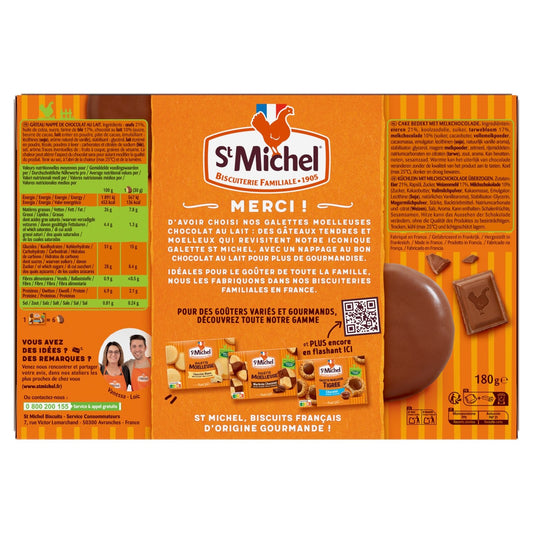 Gâteaux Galettes Moelleuses Nappées Chocolat au Lait ST MICHEL