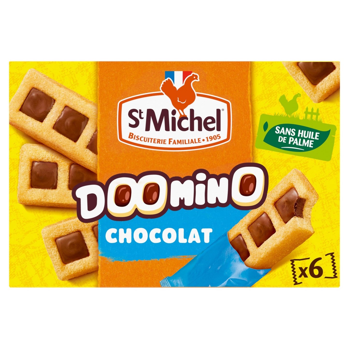 Gâteaux Doomino Chocolat ST MICHEL le paquet de 6 gâteaux de 180g