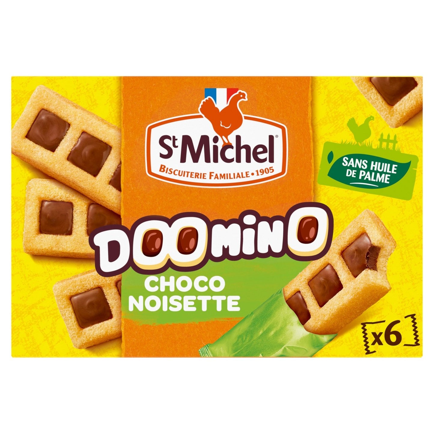 Gâteaux Doomino Chocolat Noisette ST MICHEL le paquet de 6 gâteaux de 180g
