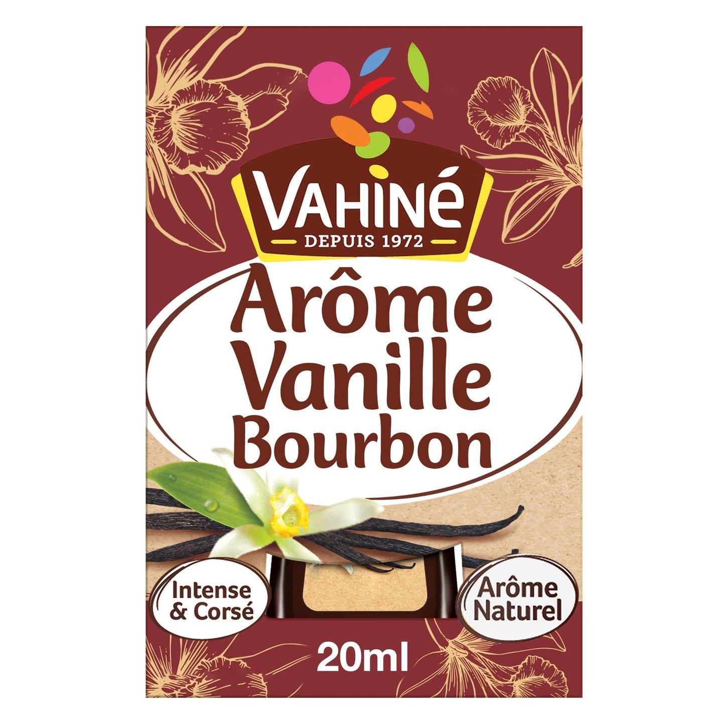 Arôme Vanille Liquide VAHINE le flacon de 20 ml