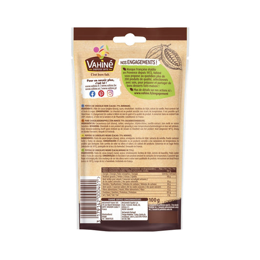 Pépites de Chocolat Noir Intense 70% VAHINE