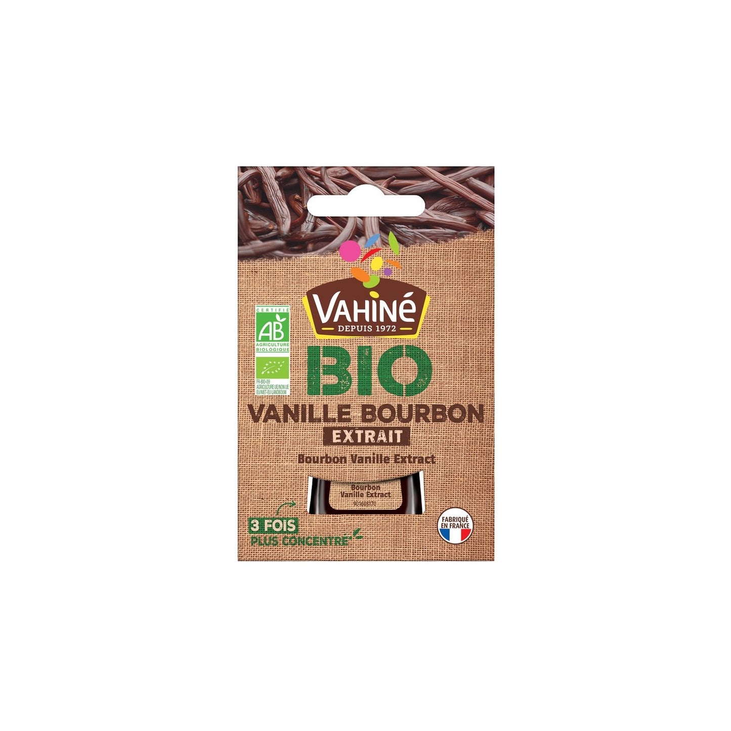 Extrait de Vanille Bourbon Bio VAHINE le flacon de 20mL