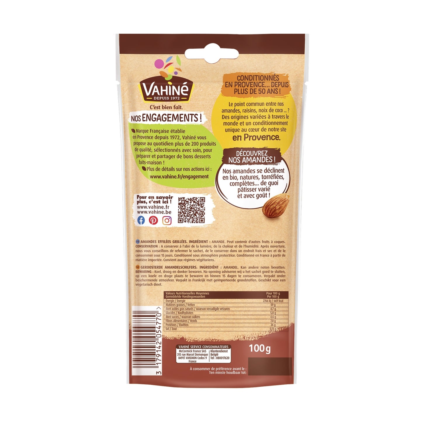 VAHINE Toasted Slivered Almonds