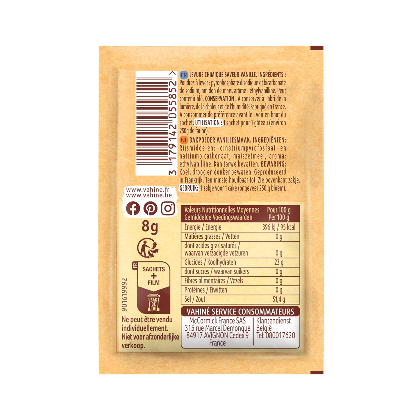 Levure Chimique Saveur Vanille VAHINE