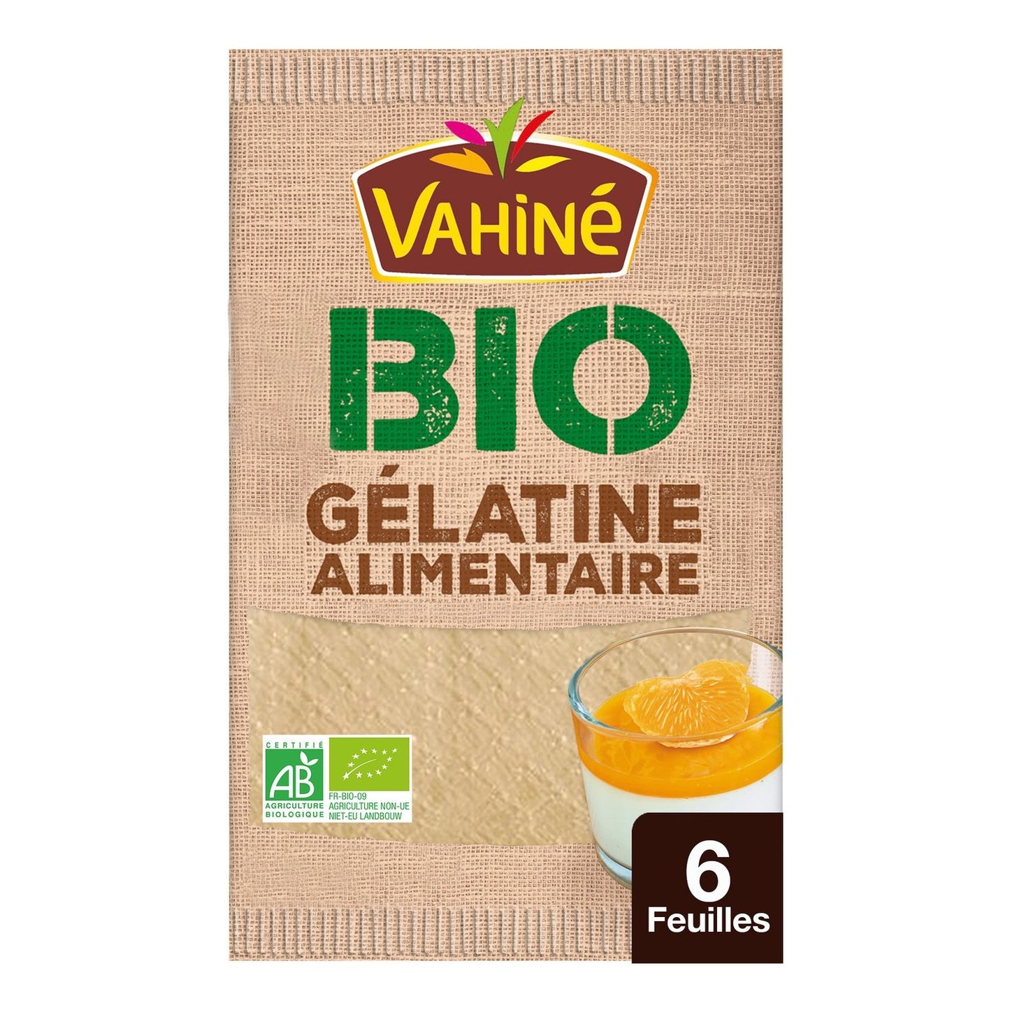 VAHINE Organic Food Gelatin Sheets