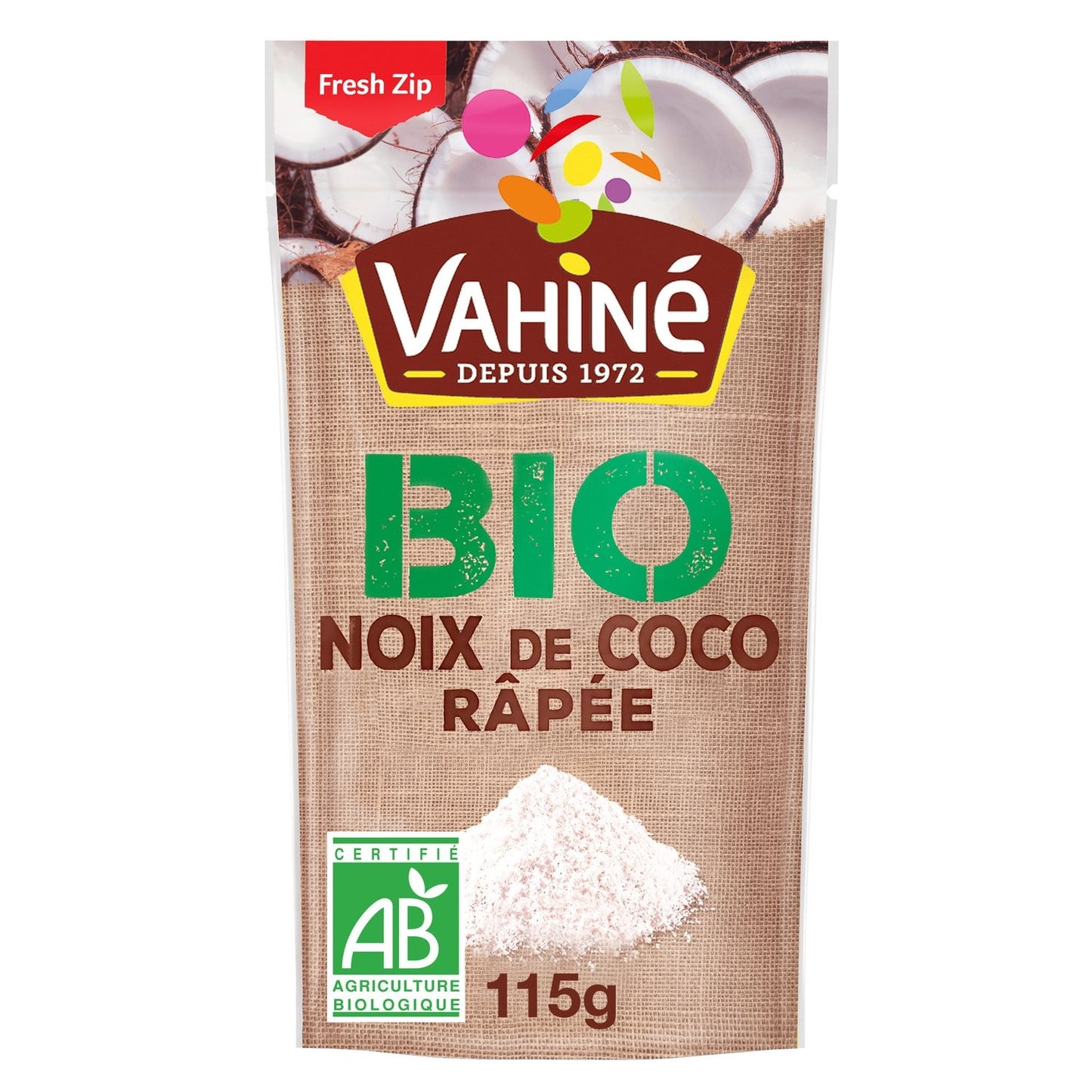 Noix de Coco Râpée Bio VAHINE le sachet de 115g