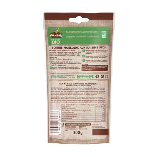 Raisins Secs Bio VAHINE
