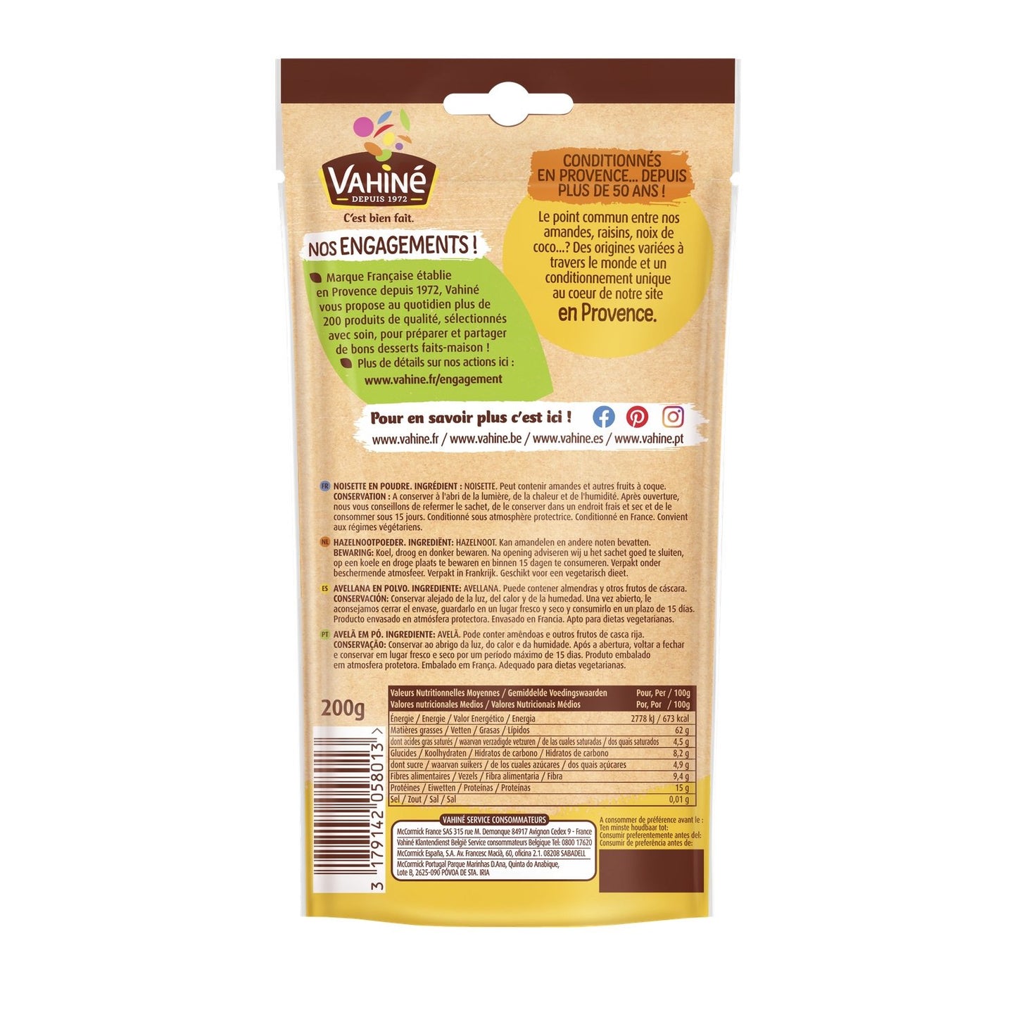 Noisette en Poudre VAHINE