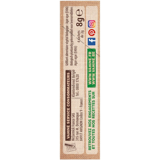 Agar-Agar Gélifiant Végétal VAHINE