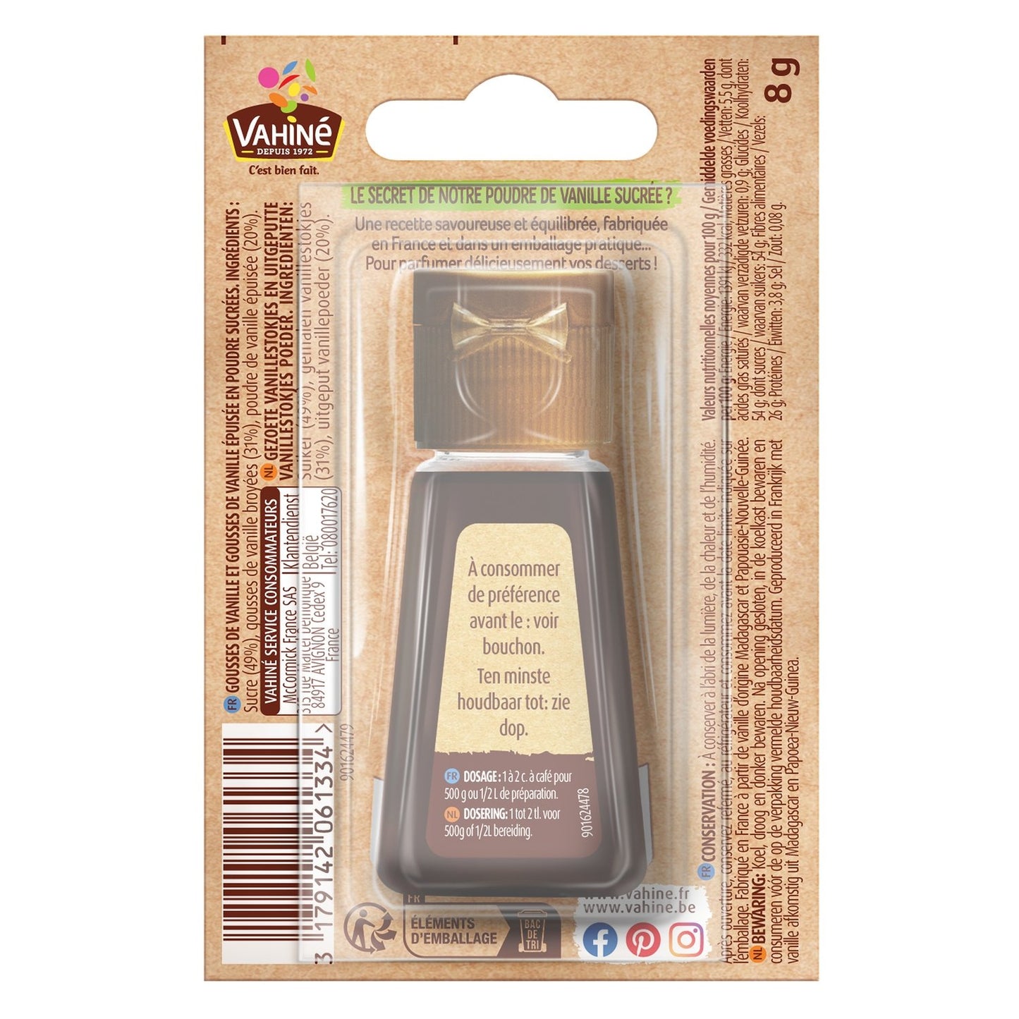 Gousses de Vanille en Poudre VAHINE