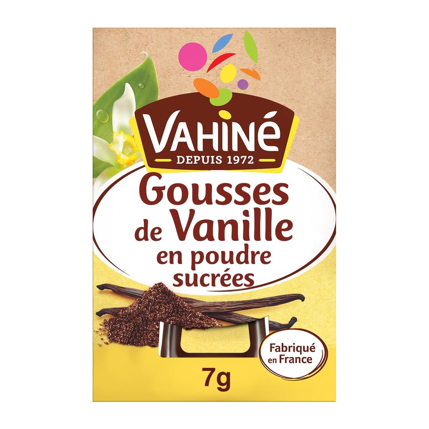 Gousses de Vanille en Poudre VAHINE le flacon de 7 g