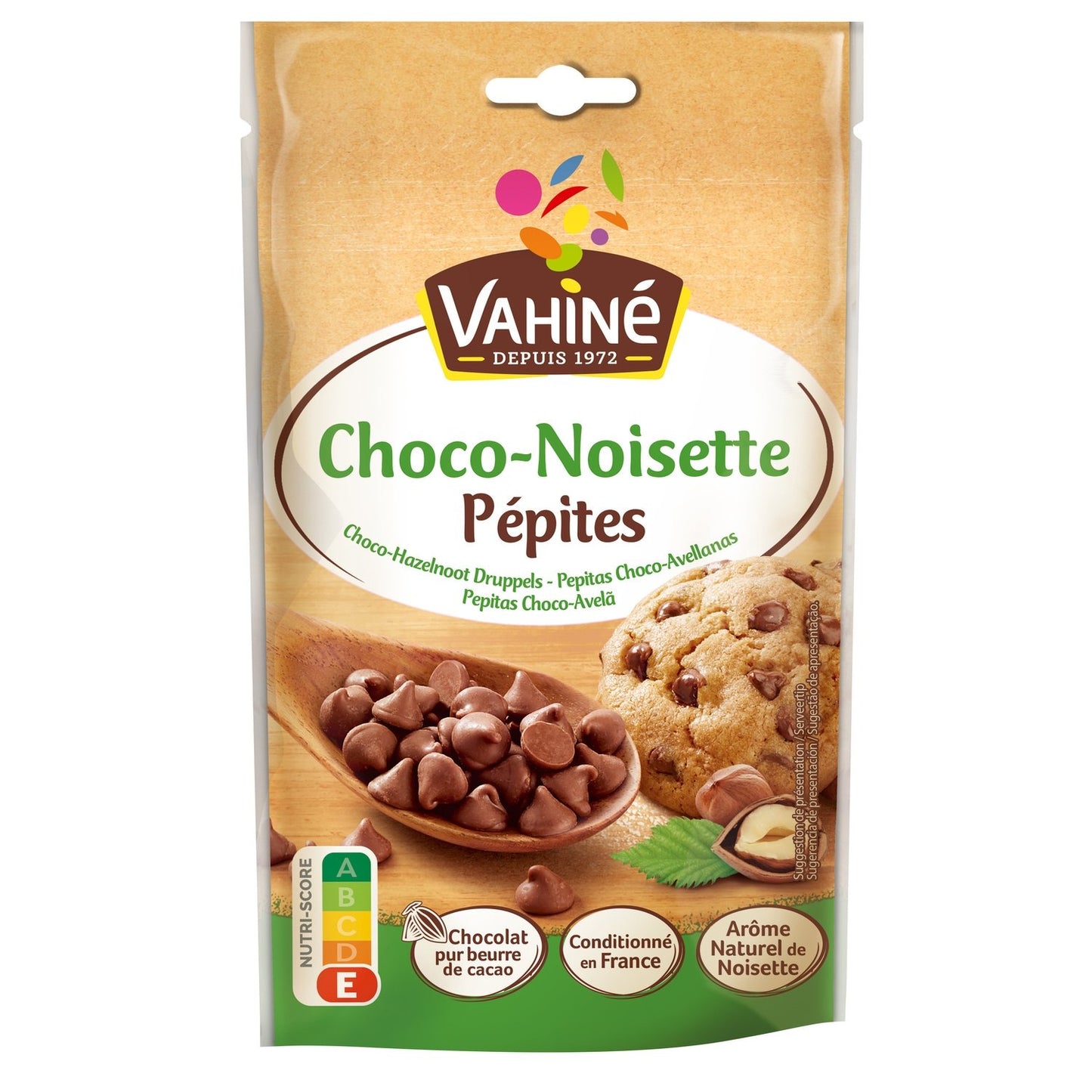 Pépites Choco Noisette VAHINE le sachet de 100g