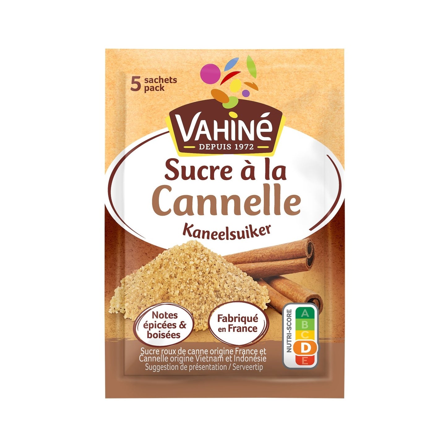 Sucre à la Cannelle VAHINE le sachet de 7,5g