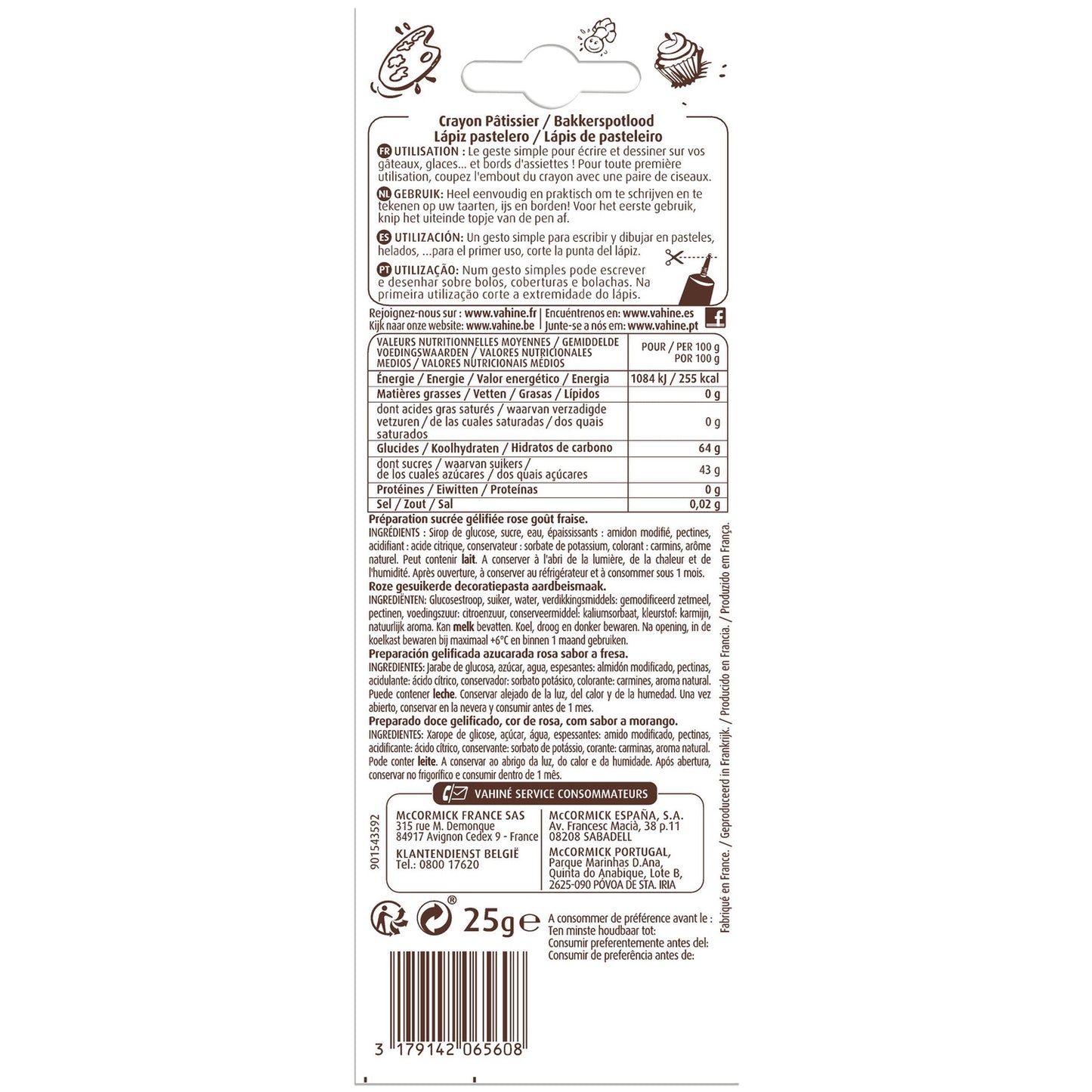 Crayon Pâtissier Paillettes VAHINE