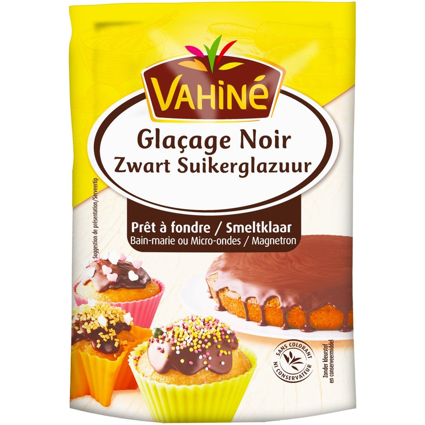 Glaçage Noir VAHINE le sachet de 120 g