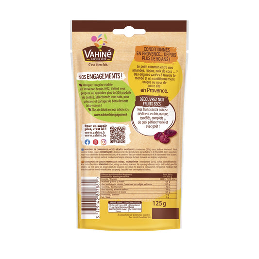 Cranberries Fruitées et Moelleuses VAHINE