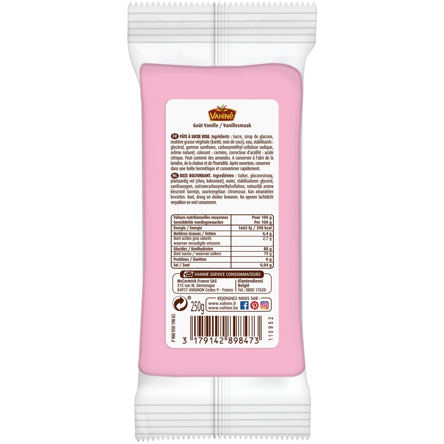 VAHINE Pink Sugar Paste