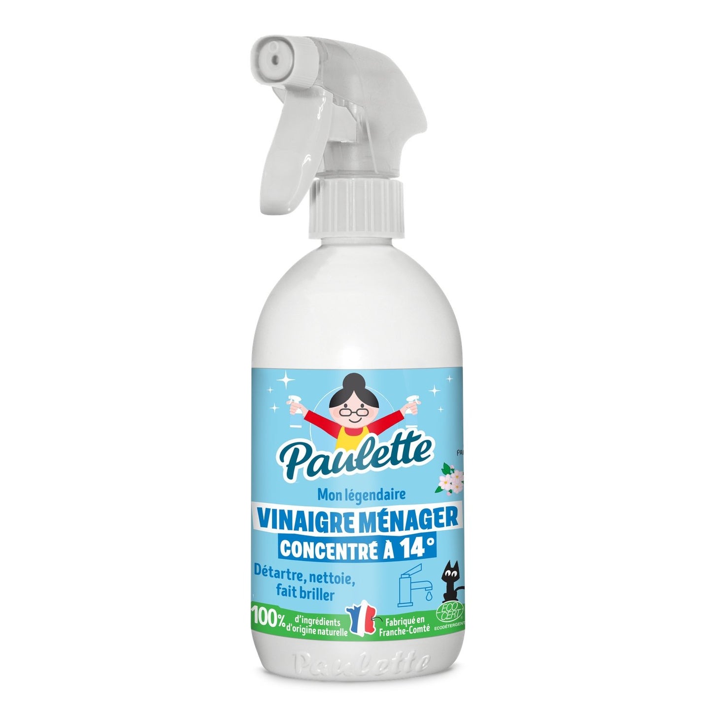 Vinaigre Ménager Fleurs de Pomme Concentré 14° Ecologique PAULETTE le flacon de 50mL