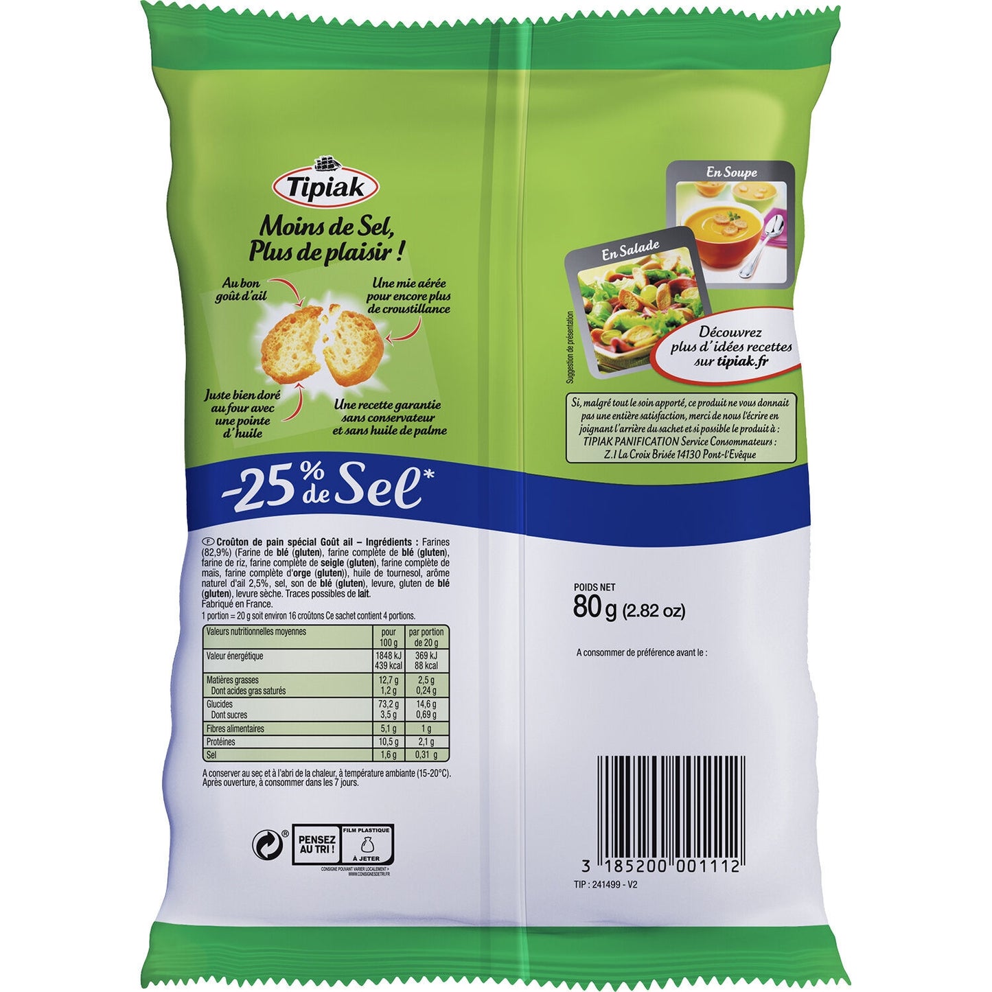 TIPIAK Garlic Flavor Croutons