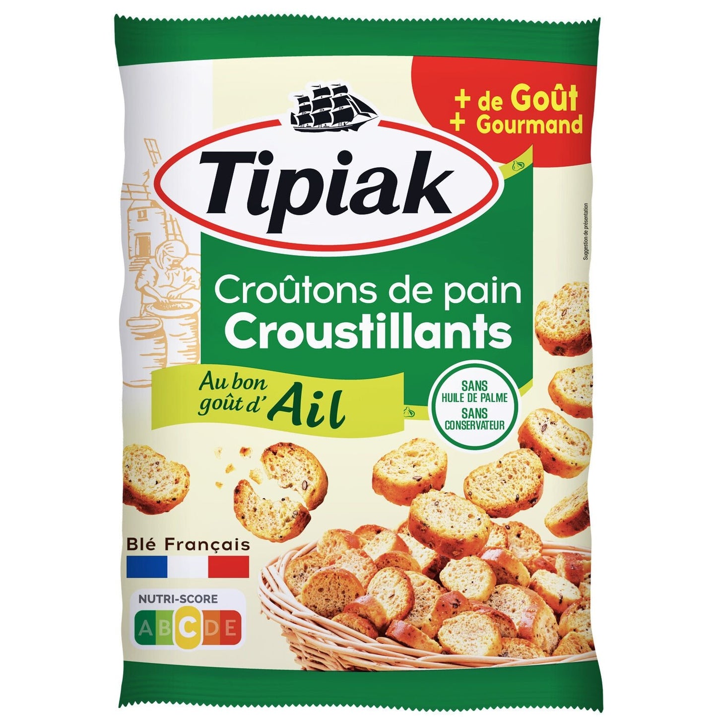 Croûtons Ail TIPIAK le sachet de 220g