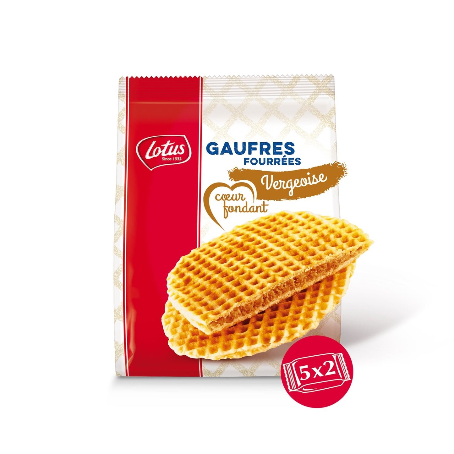 Gauffres Fourrées Cœur Fondant Vergeoise LOTUS le paquet de 310g
