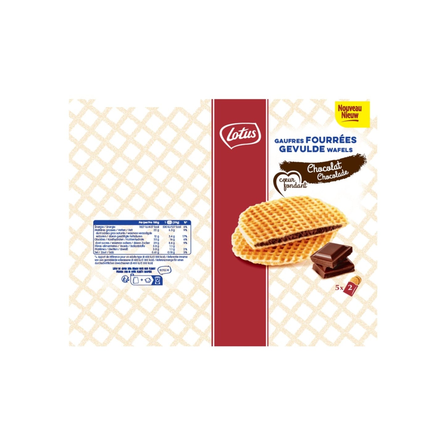 LOTUS Schokoladenfondant-Herzwaffeln