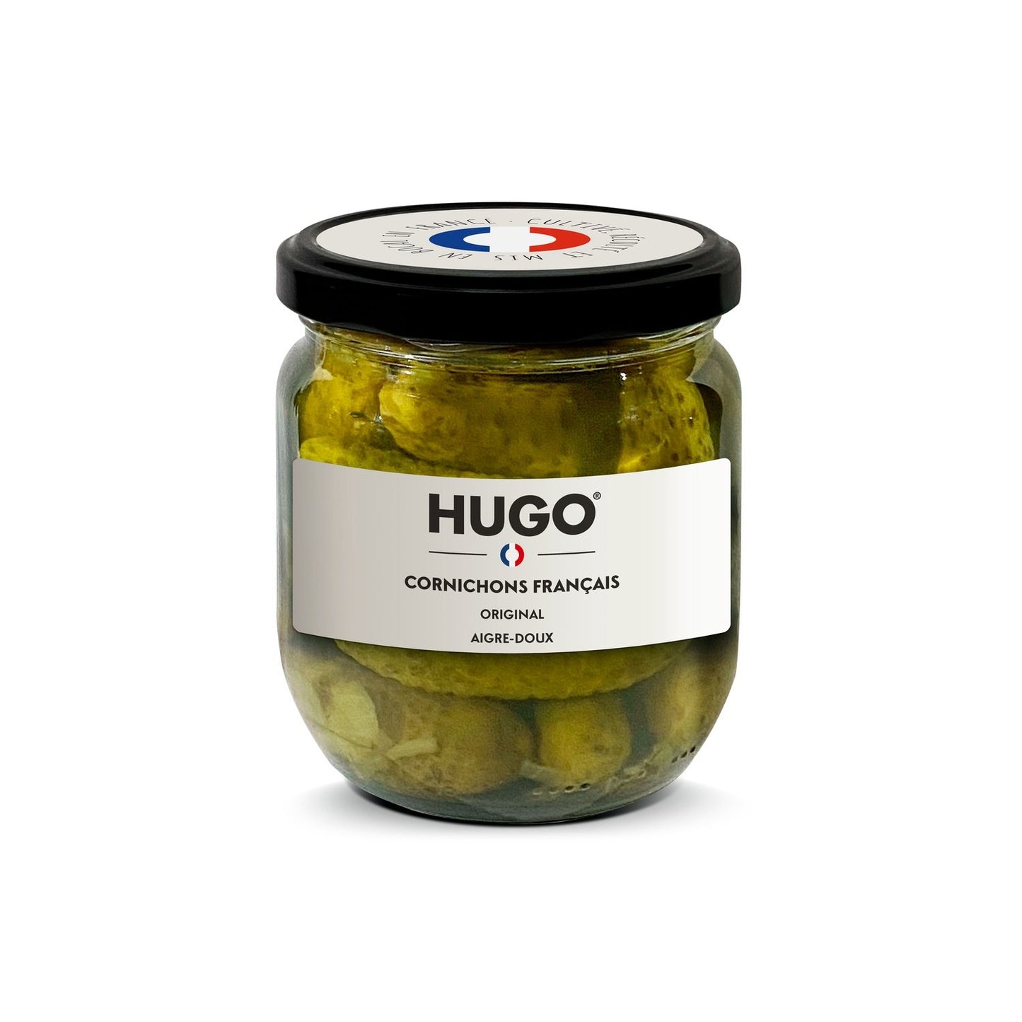 Cornichon Français Aigre-Doux HUGO le pot de 210g