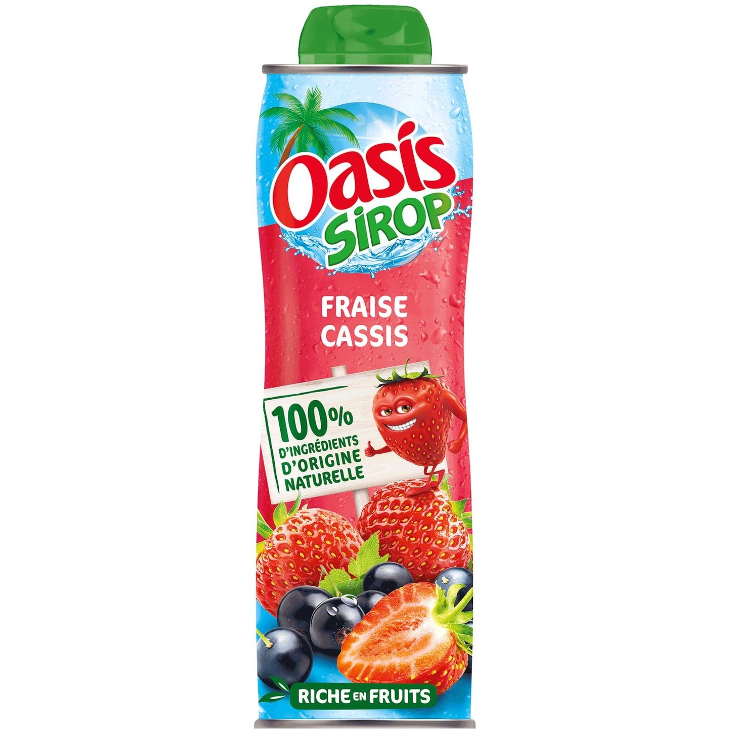 Sirop Fraise Cassis OASIS la bouteille de 60 cL