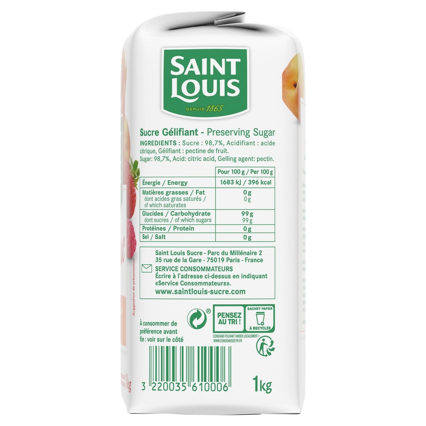 Sucre Gélifiant pour Confiture SAINT LOUIS