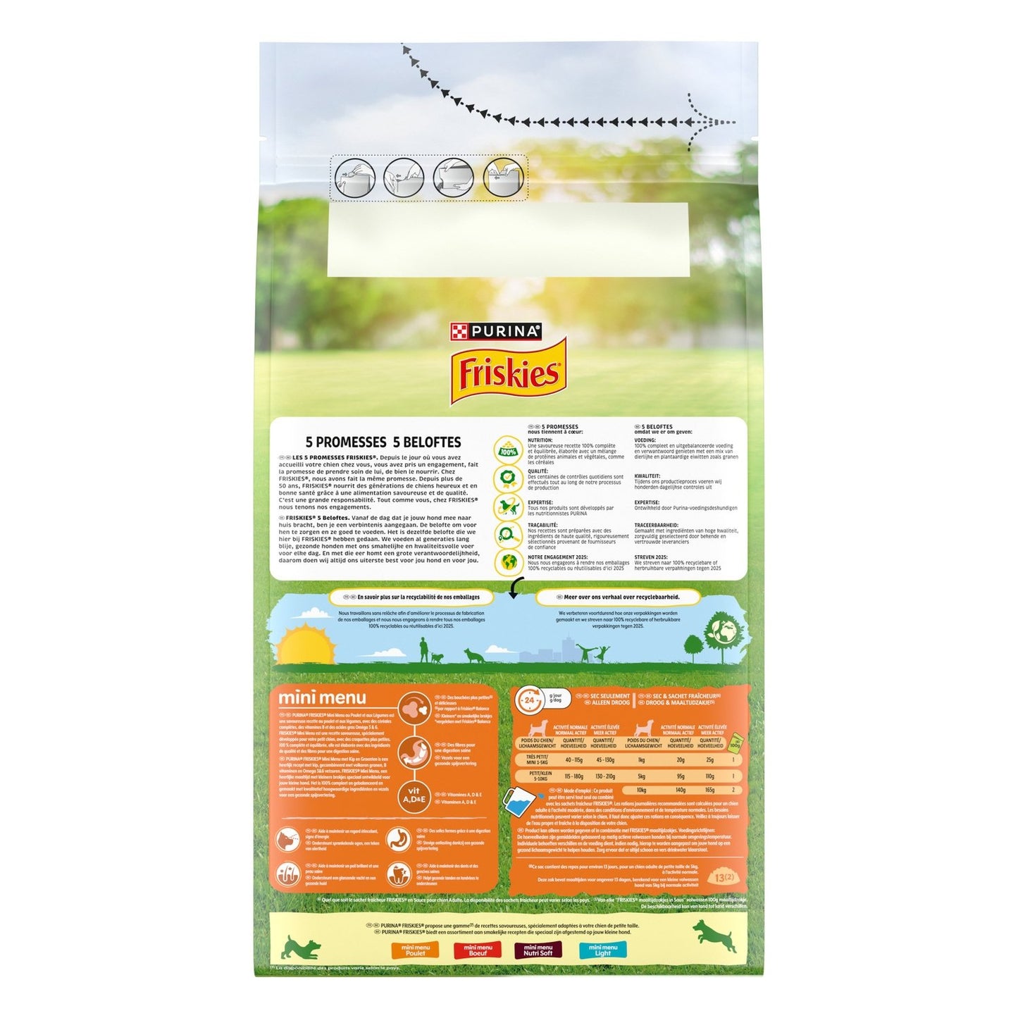 Croquettes pour Chien Adulte Poulet Légumes FRISKIES
