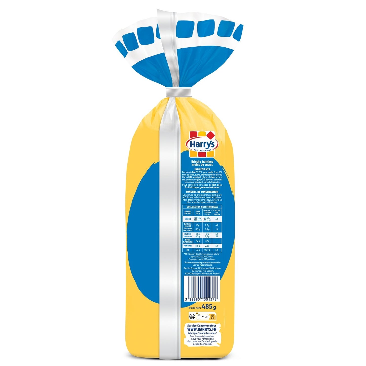 Brioche Tranchée Allégée en Sucre Sans Additifs HARRYS