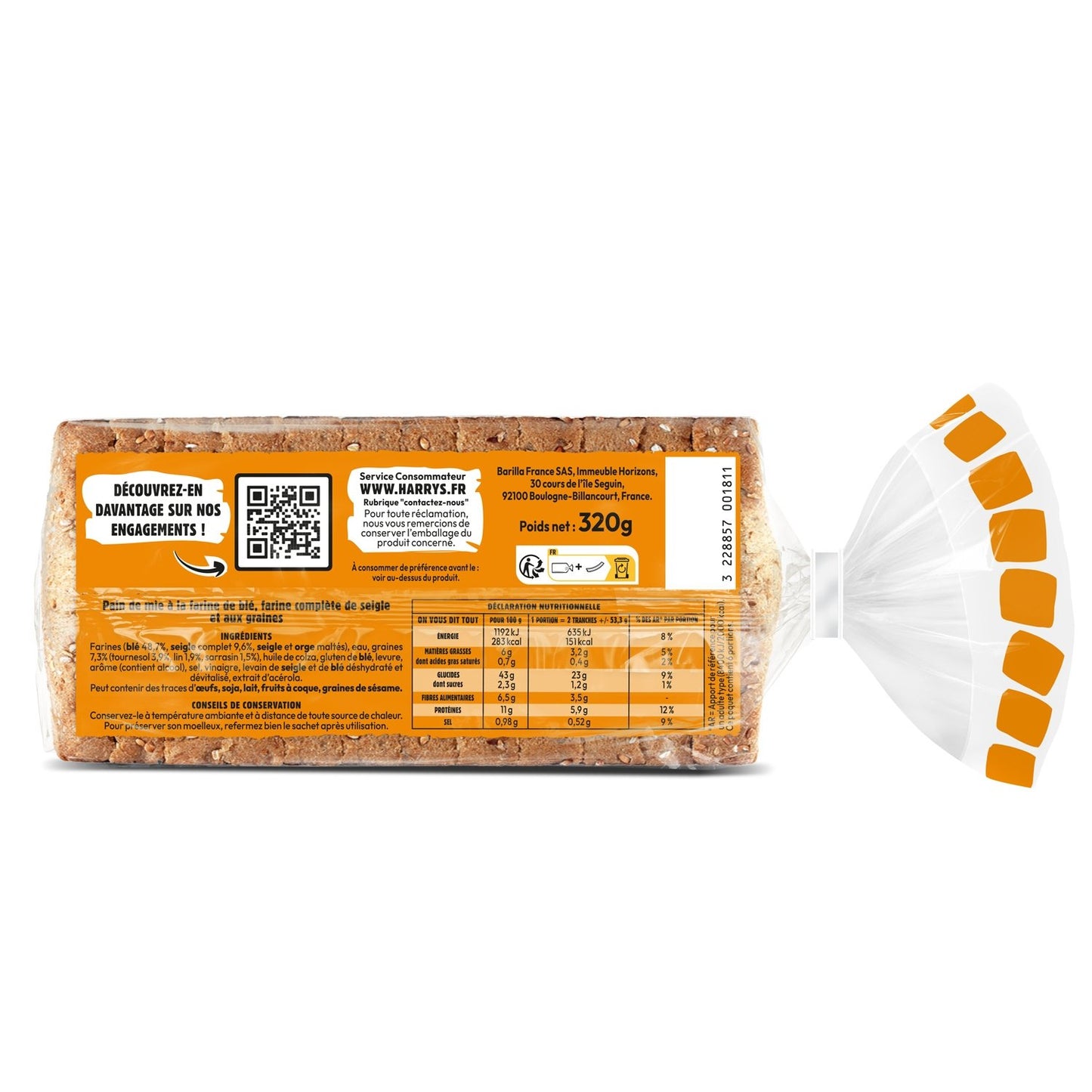 HARRYS Roggenmehl-Sandwichbrot