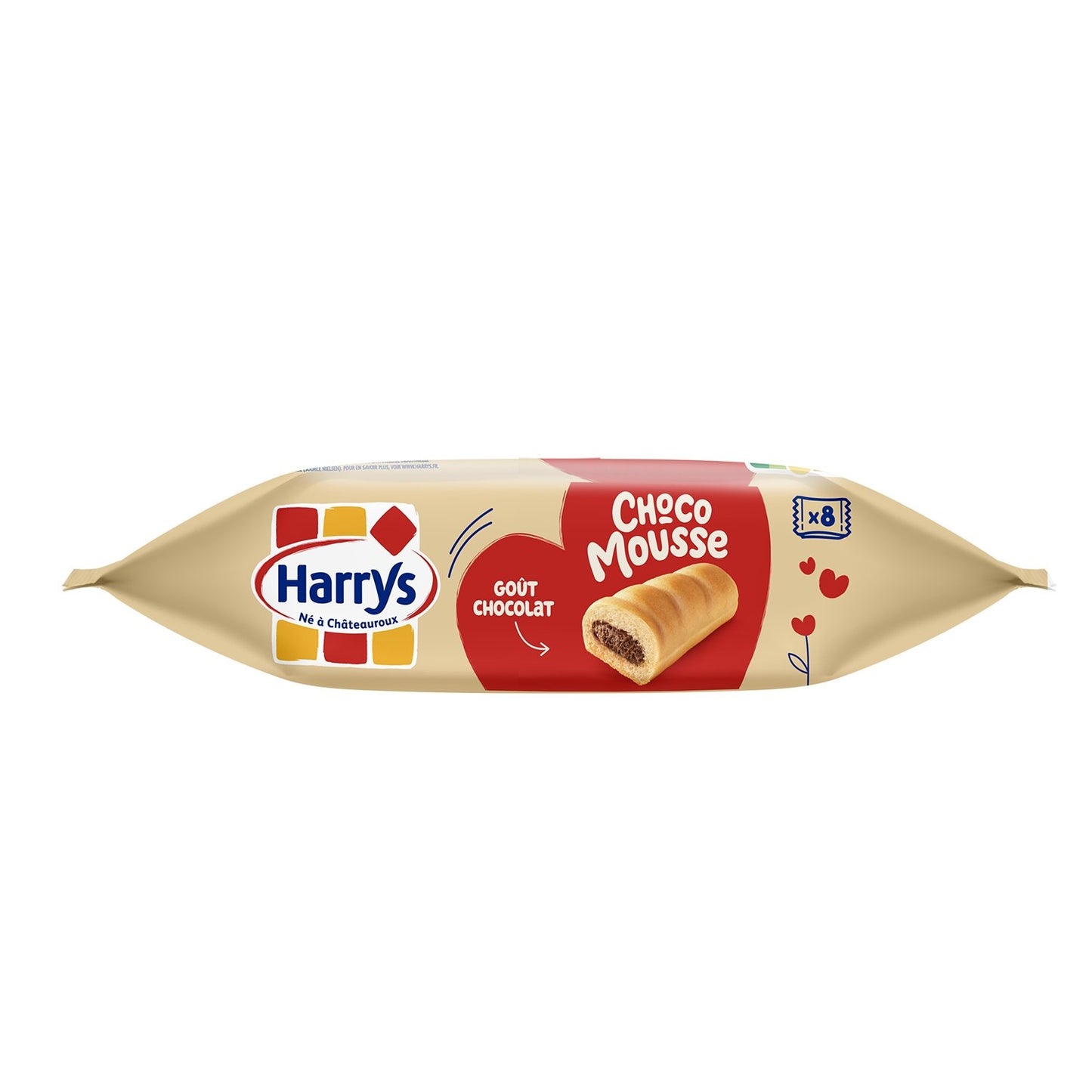 Gâteaux Moelleux Fourrés Chocolat Choco Mousse Moins de Sucres HARRYS