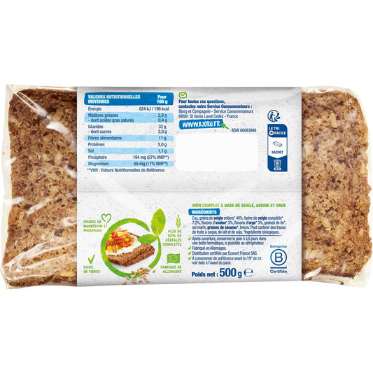 BJORG Organic 3 Grain Bread